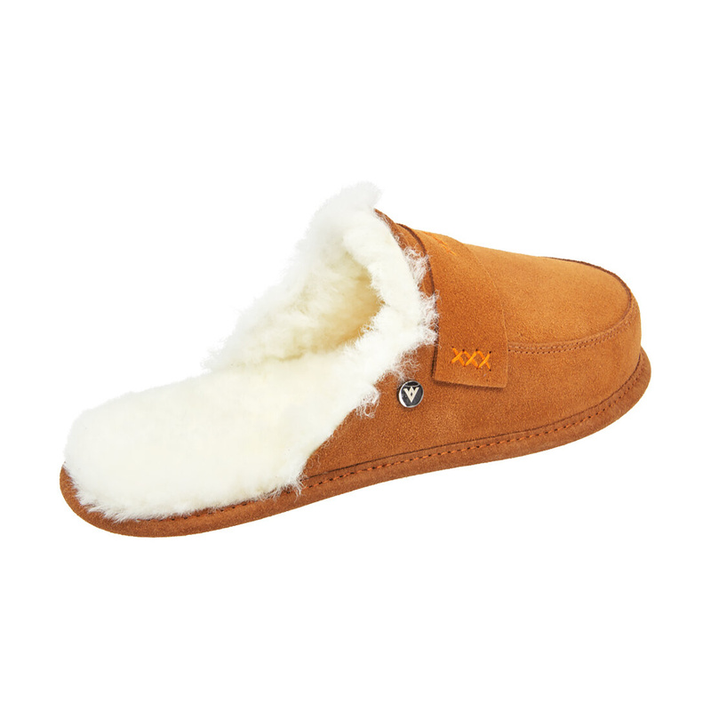 Women's sheepskin leather slippers