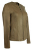 Stylish fashionable Bukowski leather jacket with pleats