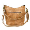 Spacious, stylish women's messenger bag in crocodile leather