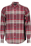 GANT MEN&#39;S RED LONG SLEEVE SHIRT