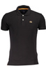 LA MARTINA MEN&#39;S BLACK SHORT SLEEVED POLO SHIRT