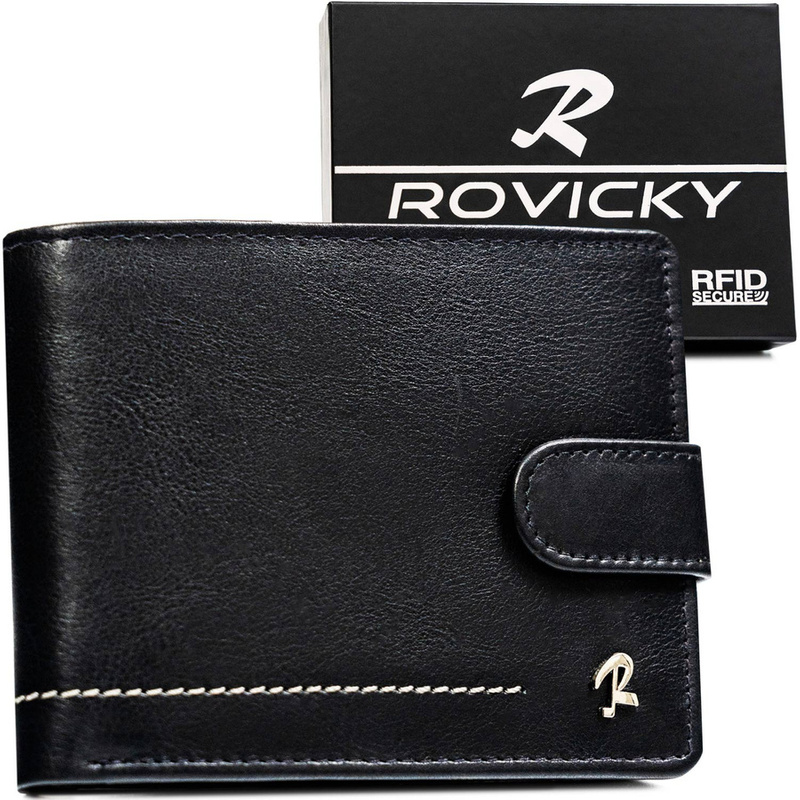 Men's Leather Wallet for Cards and Banknotes Rovicky