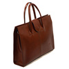 Women's large leather briefcase for documents