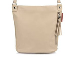 Vera Pelle Women's Light Beige Leather Letter Bag T55