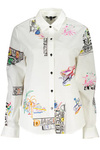 DESIGUAL WOMEN&#39;S LONG SLEEVED SHIRT WHITE