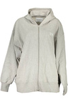 CALVIN KLEIN SWEATSHIRT WITH ZIP WOMAN GRAY