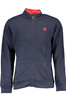 GIAN MARCO VENTURI MEN&#39;S BLUE SWEATSHIRT WITH ZIP