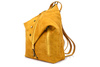 Mustard Italian Stylish Women's Leather Suede Backpack A4 W14.