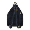 Navy Blue Italian Stylish Women's Leather Suede Backpack A4 W14.