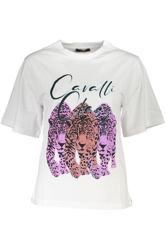 CAVALLI CLASS T-SHIRT KURZARM DAMEN WEISS