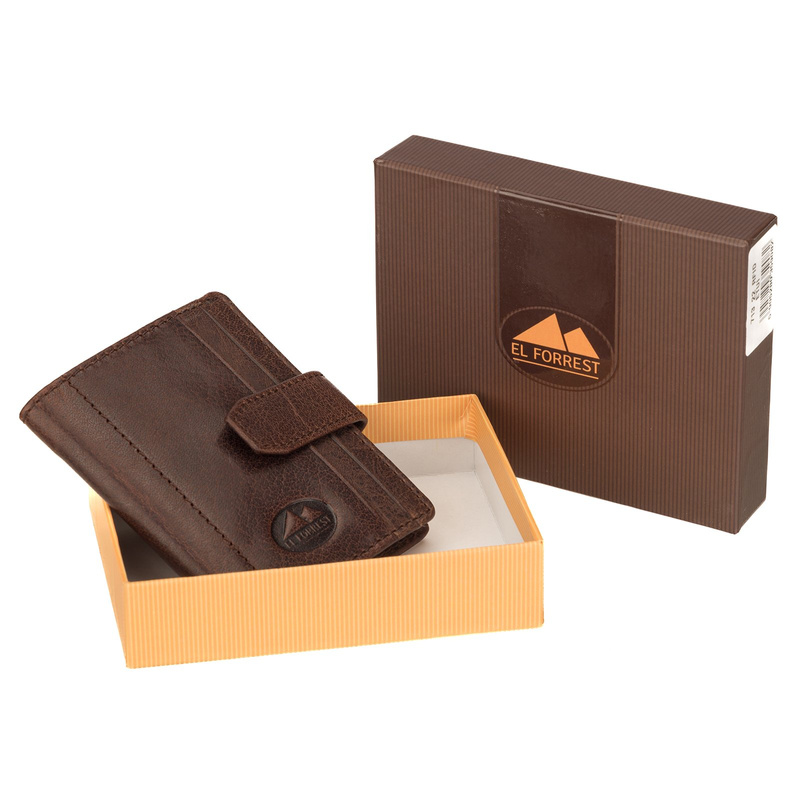 Leather men's card case by EL FORREST ` RFID