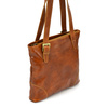 Elegant large leather shopper bag with organizer