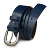 Beltimore navy blue women's leather dress trouser belt A86 : Farben - navy blue, Gürtelgröße - r.85-100 cm