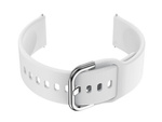 U01 smartwatch rubber strap - white/silver - 18mm