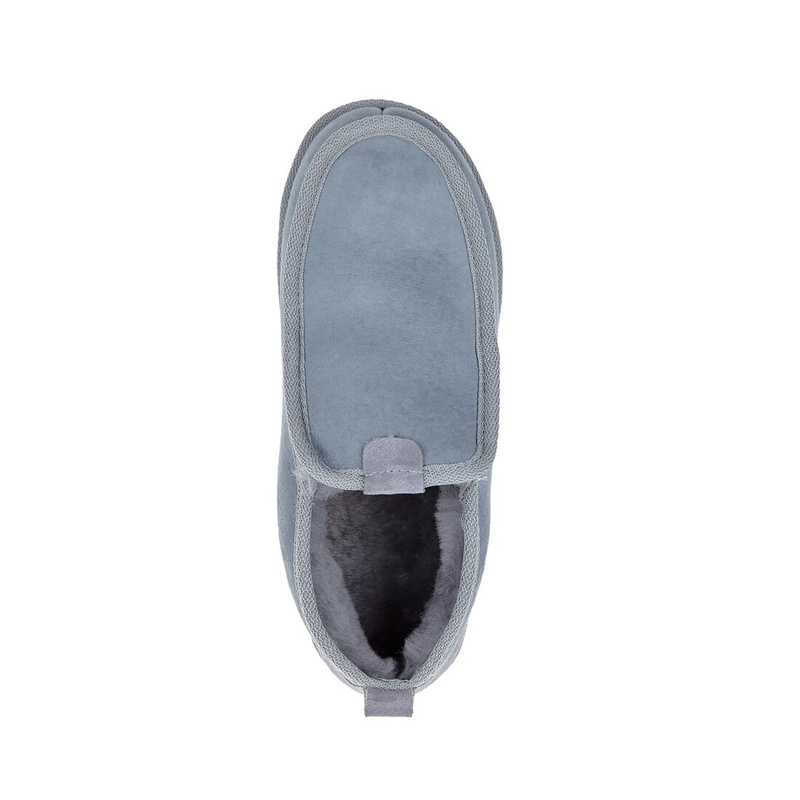 Men's built-up home leather insulated slippers