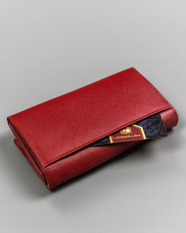 Leather wallet RFID PETERSON PTN RD-08-GCL