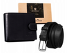 Leatherette wallet+belt set PETERSON PU PTN B35