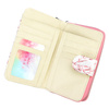 Women's roomy wallet with flowers in eco leather by Eslee