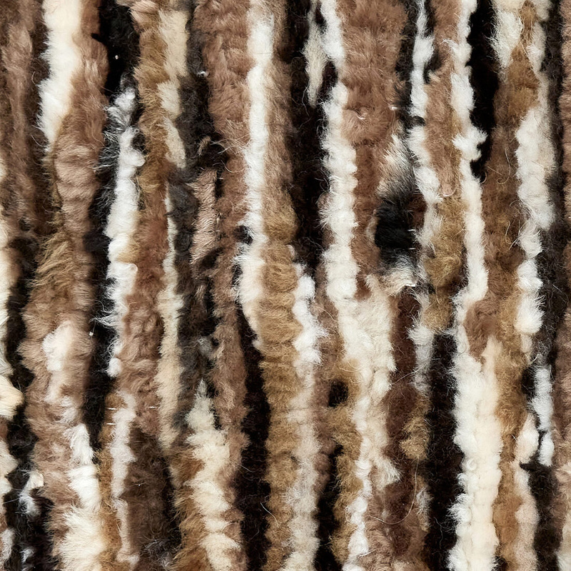 Woven sheepskin fur rug, zero waste