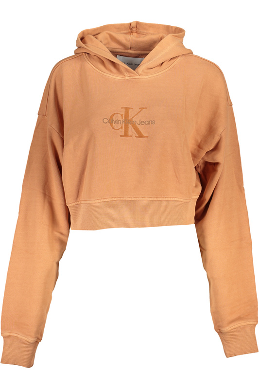 CALVIN KLEIN WOMEN&#39;S ZIPLESS SWEATSHIRT ORANGE