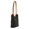 Women's spacious leather handbag-backpack Vera Pelle