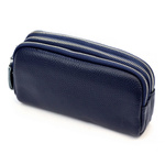 Three-compartment Women's Leather Cosmetic Bag Eslee