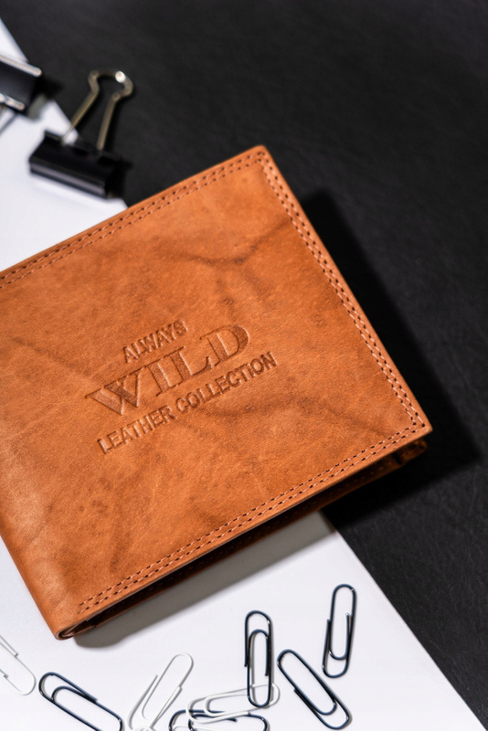 A roomy men's leather wallet by Always Wild