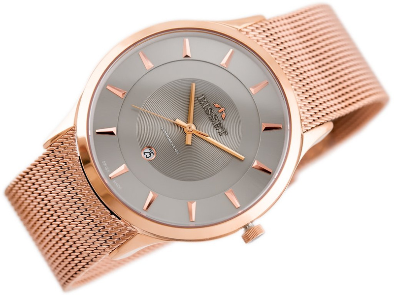 ZEGAREK MĘSKI BISSET BSDE47 (zb051e) rose gold/gray