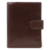 EL FORREST men's leather zip-up wallet with RFID