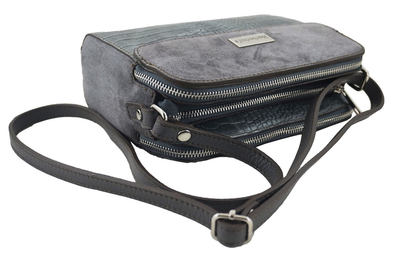 Stylowa torebka crossbody trzykomorowa - Brązowa 