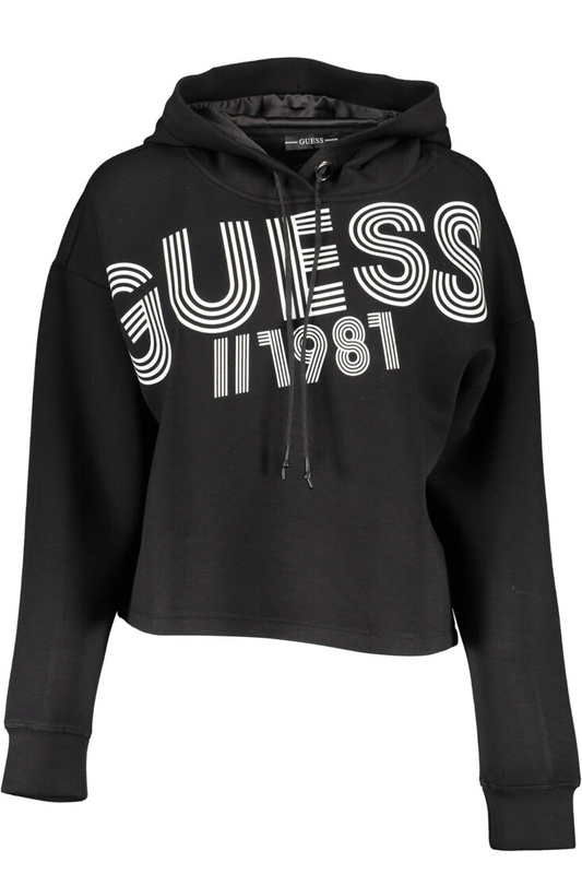 GUESS JEANS SWEATSHIRT WITHOUT ZIP WOMAN BLACK