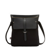 DUDU Shoulder Bag for Mens in Canvas Leather Zipped Messenger Crossbody Bag Tablet and iPad Holder