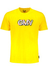 GIAN MARCO VENTURI YELLOW MEN&#39;S SHORT SLEEVED T-SHIRT