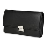 Leather wallet large black waiter capacious Beltimore D00