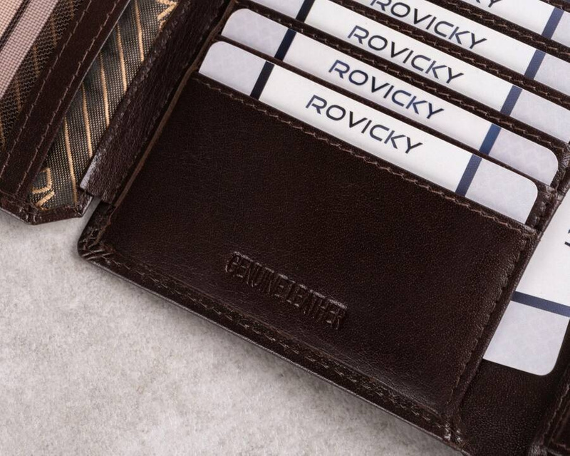 Leather wallet RFID ROVICKY PC-108-BAR