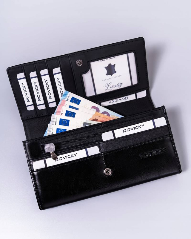 Leatherette & leaher wallet RFID ROVICKY RPX-27A-3