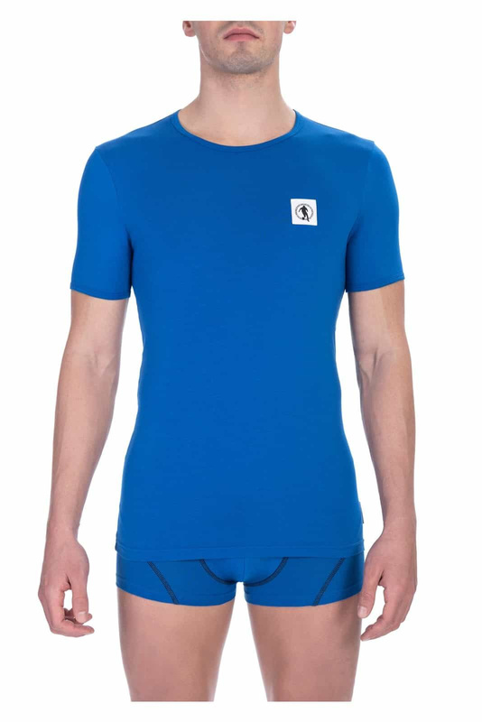 T-Shirts Marke Bikkembergs Modell BKK1UTS07SI Farbe Blau. Unterwńsche Herren. Saison: Das Ganze Jahr