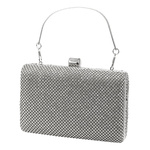 Women's clutch handbag with zircons