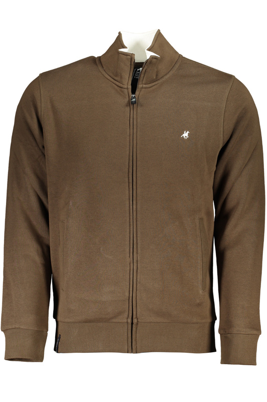 US GRAND POLO HERREN-SWEATSHIRT MIT BRAUNEM ZIP