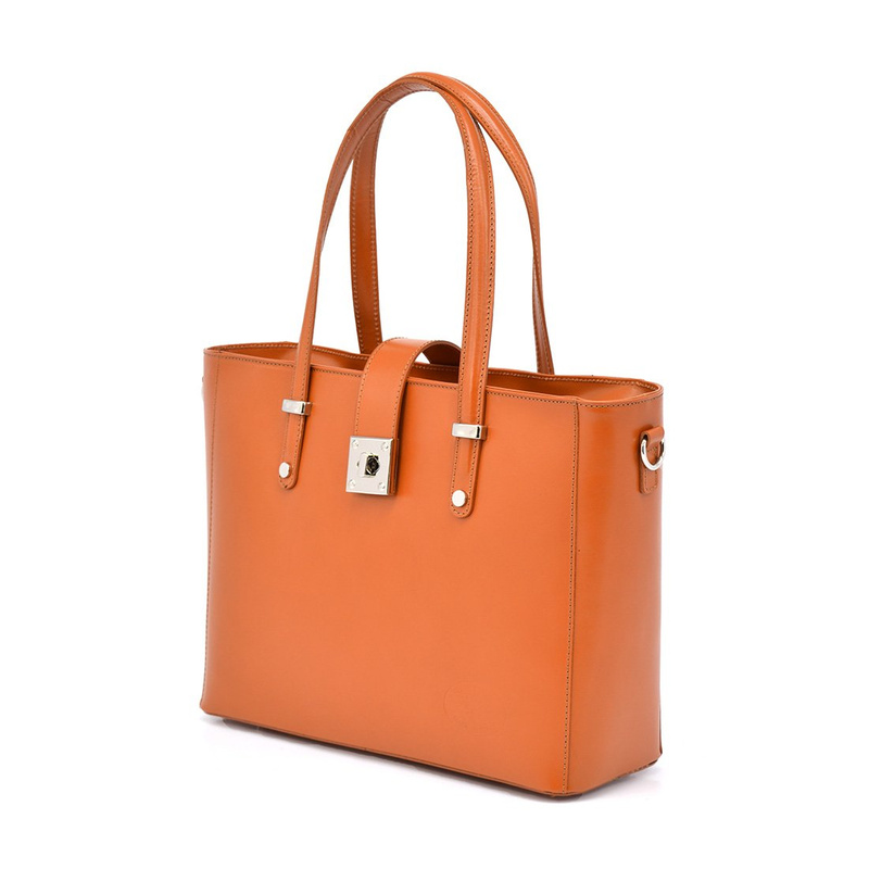 Large women's shopper bag, perfect for work, leather