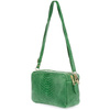 Green leather women's mailbag Italian croco trunk Beltimore P12