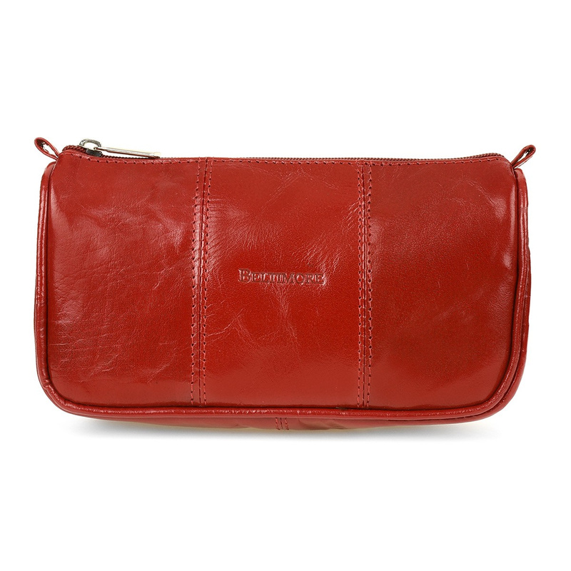 Beltimore Cosmetic Leather Red Pencil Case M79