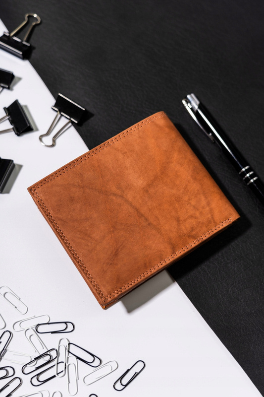 A roomy men's leather wallet by Always Wild