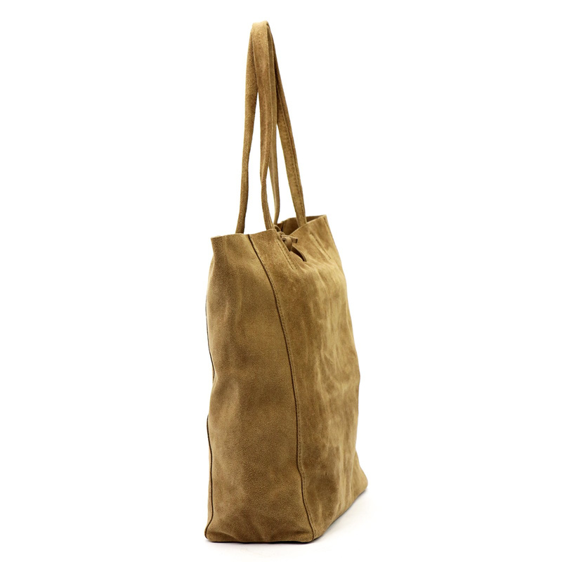 Leather suede women's shopper bag by Patrizia