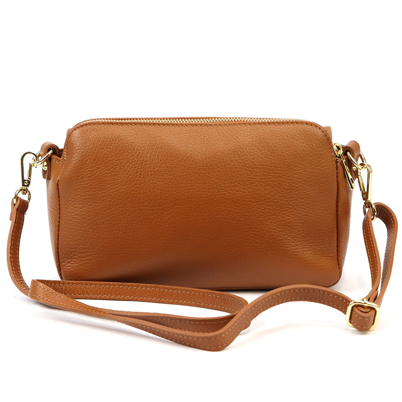 Leather elegant women's crossbody messenger bag