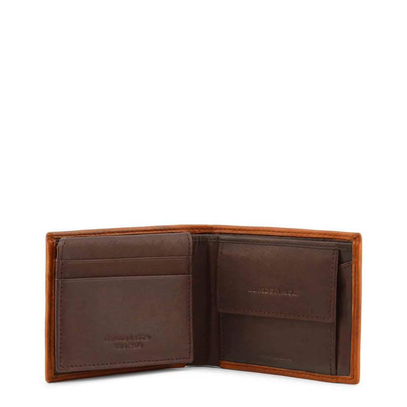 Spacious men's leather wallet, Lumberjack