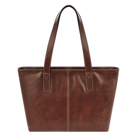 Women's leather elegant shoulder shopper bag