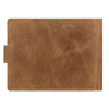 EL FORREST men's leather zip-up wallet with RFID