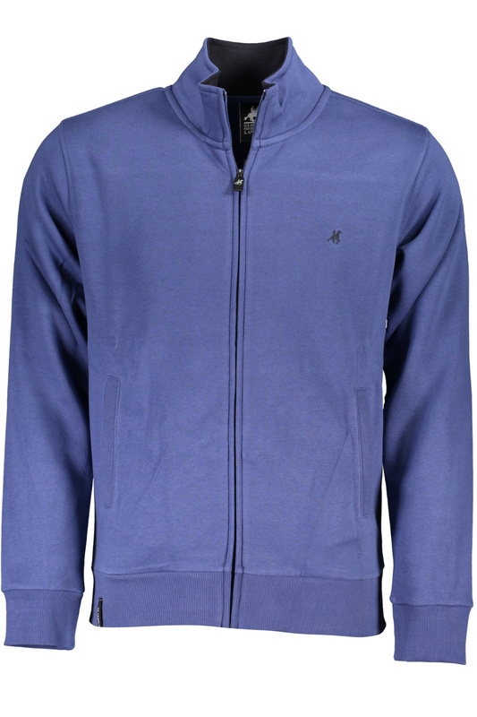 US GRAND POLO MEN&#39;S BLUE ZIP SWEATSHIRT