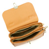 Leather stylish women's messenger bag with organizer